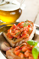 Frische Bruschetta brot