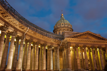 Kazan Cathedral on Nevsky prospect in St Petersburg, Russia