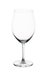 Empty wine glass. isolated on a white background
