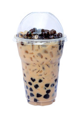 Iced coffe isolated on white background