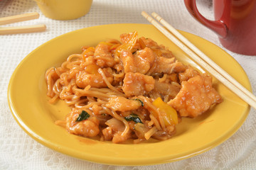 Plate of garlic chicken