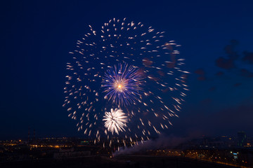 fireworks against  dark sky