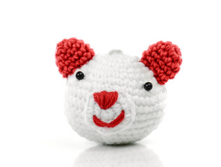 yarn doll isolated on white