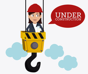 Construction design, vector illustration.