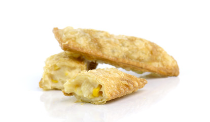 Pie corn isolated on white background