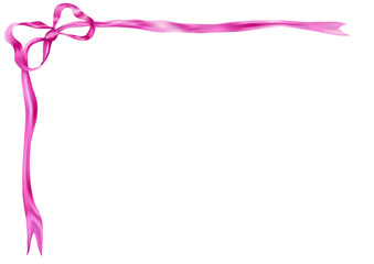 ピンクの飾りリボン