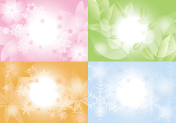 Obraz premium 春夏秋冬の背景