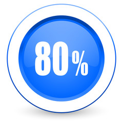80 percent icon sale sign