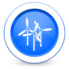 Obraz premium windmill icon renewable energy sign