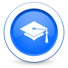 education icon graduation sign