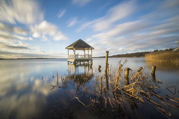 Fototapeta Altana na jeziorze Miedwie obraz