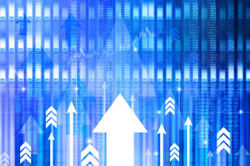 Business graph and background