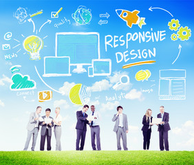 Responsive Design Internet Web Business People Concept