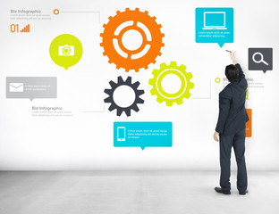 Team Teamwork Cog Functionality Technology Business Concept