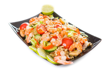 salad with shrimp and mussels