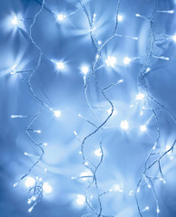 blue christmas lamps