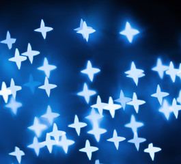 Defocused abstract blue christmas background