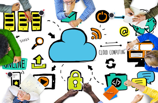 Diversity People Cloud Computing Brainstorming Meeting Concept