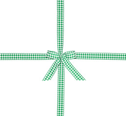 green checkered bow
