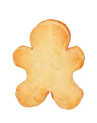 Light Christmas gingerbread on the white