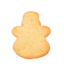 Light Christmas gingerbread in the form on the white