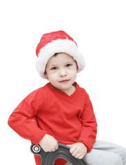 the three-year-old  child in Santa Claus