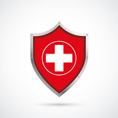 Obraz premium Protection Shield Cross