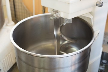 Industrial mixer on counter