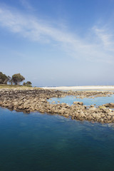 Salt lake. Cies Islands