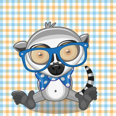 Fototapeta premium Hipster Lemur