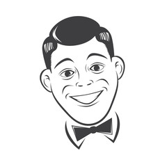retro cartoon mann