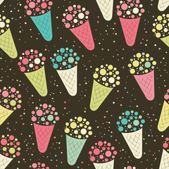 ice cream seamless pattern.