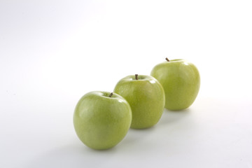 green apples isolated