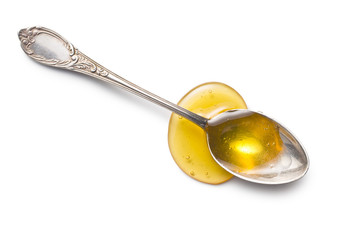 sweet honey in silver spoon