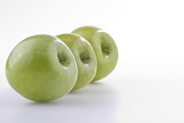 green apples isolated