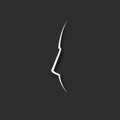 fond abstrait-silhouette profil © M.studio
