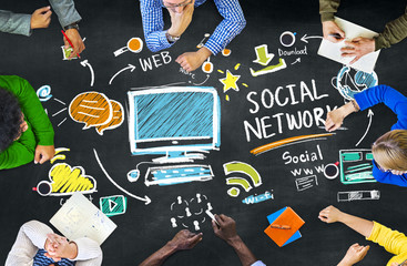 Social Network Social Media People Meeting Education Concept