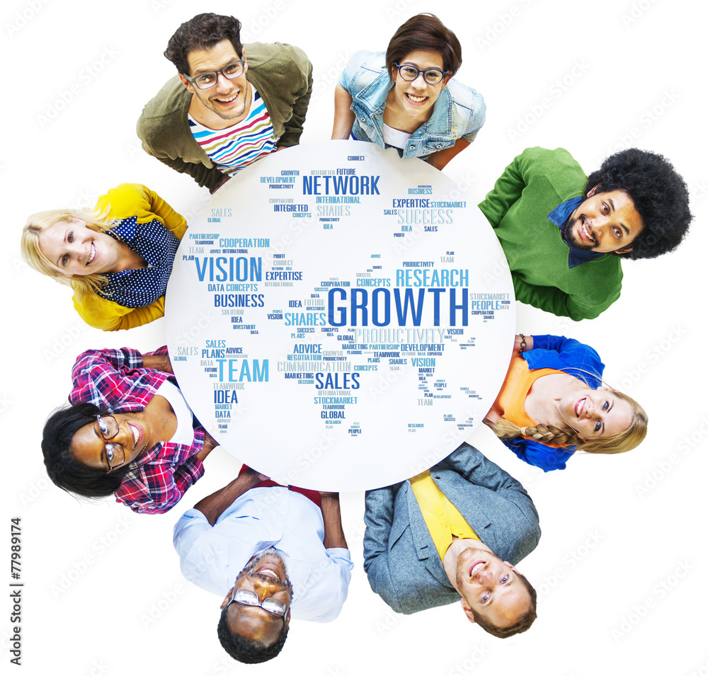 Poster global business togetherness community success growth concept - Posters