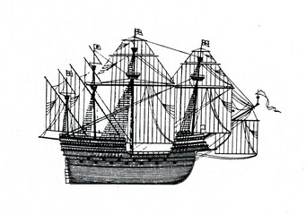 English sailing ship, 16th century © Juulijs
