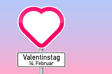 verkehrszeichen vorfahrt achten herz form valentinstag II
