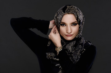 Beautiful Arab Woman Wearing Abaya