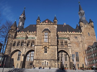 Fototapeta premium Aachen Rathaus vom Katschhof 3