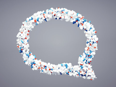 pharmaceutical circle talking bubble icon