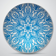 White vector plate
