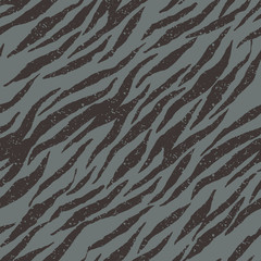 Zebra, tiger stripes seamless grunge pattern in vector