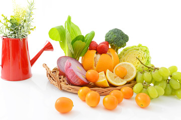 新鮮な野菜と果物