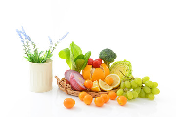 新鮮な野菜と果物