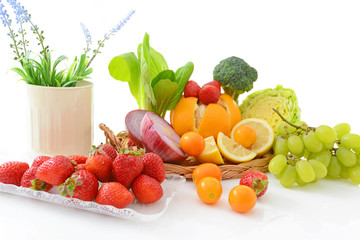 新鮮な果物と野菜