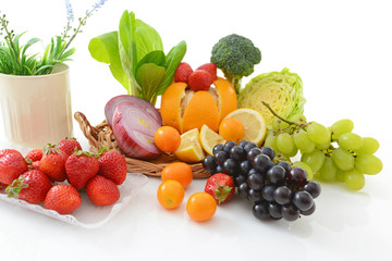 新鮮な果物と野菜