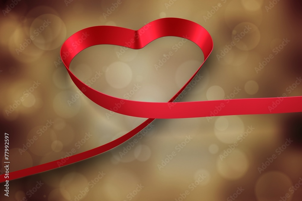 Poster composite image of red ribbon heart
